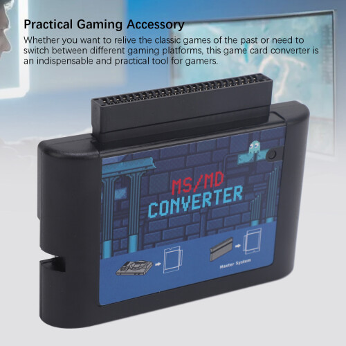 Convertitore da MS a MD per cartucce di gioco in ABS nero per Retron5 2
