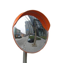 Blind Spot Mirror 30Cm Red Plastic Spherical Traffic Mirror Rainproof Sunscreen Indoor Outdoor Convex Safety Mirror