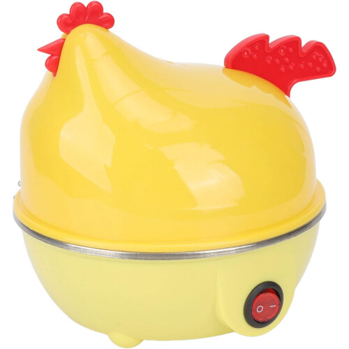 1PCS Easy Egg Cooker, Quick Egg Cooker, Hard-Boiled Egg Cooker with 7 Egg Capacity, Automatic Shut Off Chicken Shape for Breakfast