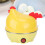 1PCS Easy Egg Cooker, Quick Egg Cooker, Hard-Boiled Egg Cooker with 7 Egg Capacity, Automatic Shut Off Chicken Shape for Breakfast 2