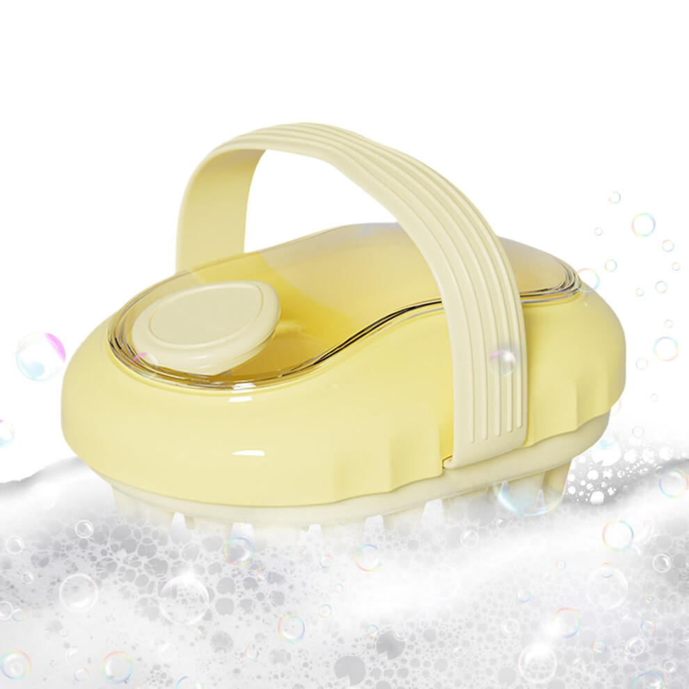 Shampoo Brush - Scalp Massager Hair Scrubber for Deep Cleansing, Anti-Tangle Exfoliator, Yellow for Wet and Dry Use