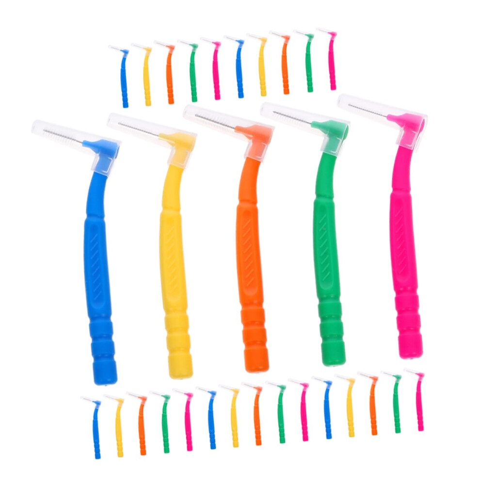 30pcs Interdental Toothbrushes for Teeth Cleaning Portable Oral Care Tool with Soft Bristles for Braces and Gum Gaps