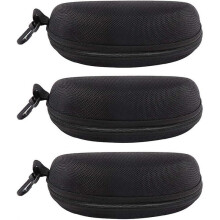 Pack of 3 Sunglasses Glasses Case Zip Hard Case with Belt Clip