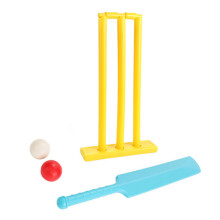Kids Cricket Set Plastic Cricket Bat with 2 Balls & Stumps