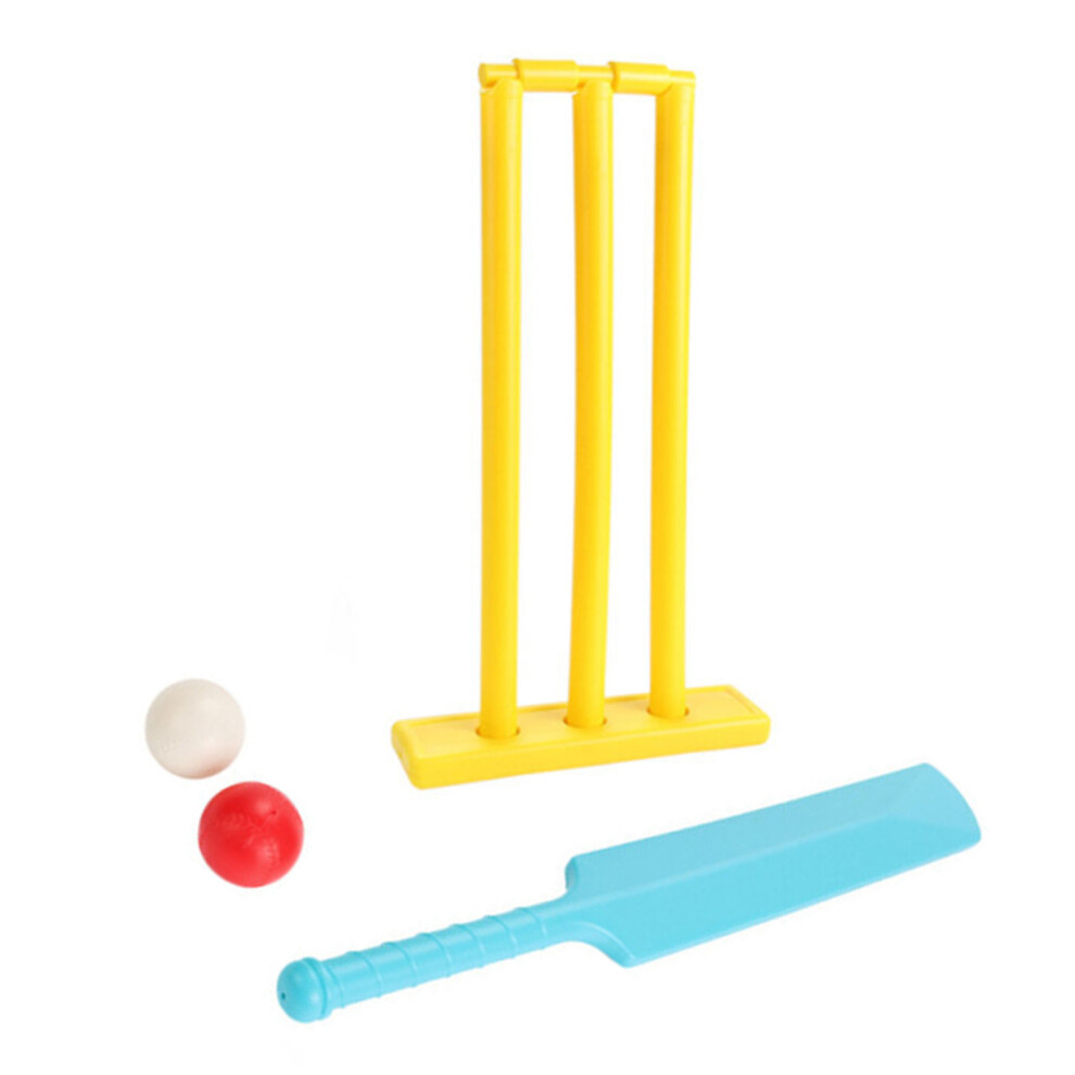 Kids Cricket Set Plastic Cricket Bat with 2 Balls & Stumps