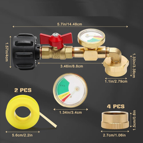 Practical Propanes Grills Adapter Quick Connecting Fitting with 2