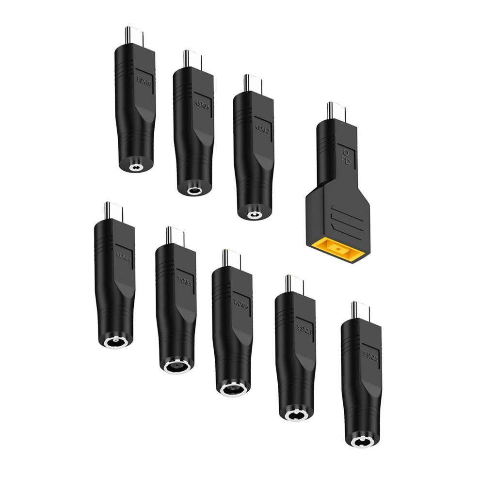 9Pieces Pd100w To Type C Power Connectors Adapters For Laptops 7627000020291