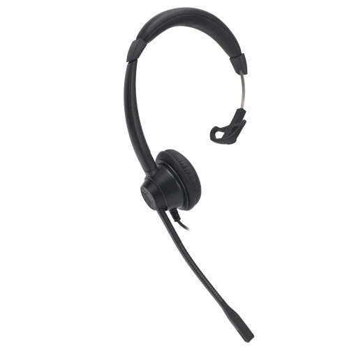 Cuffie USB nere mono-orecchio 150Ω 105dB microfono NC