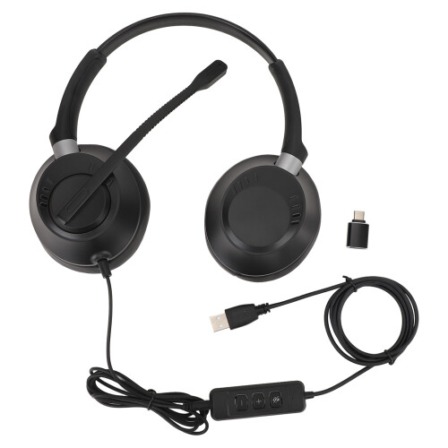Cuffie nere USB/USB-C stereo per PC/Notebook 1