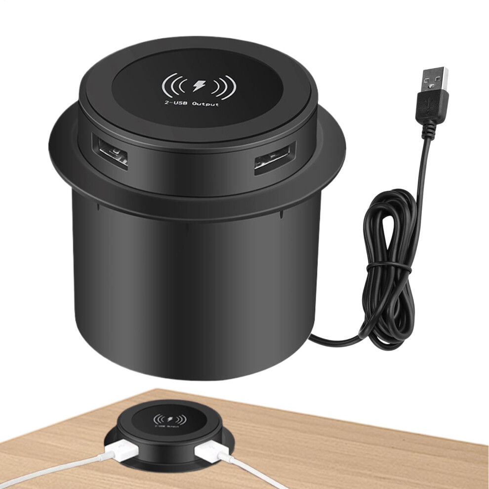 Desktop Wireless Charger Usb Under Table Charger For Smartphones - Fast Charging Compatible With Iphone And Android Devices 9084446822304