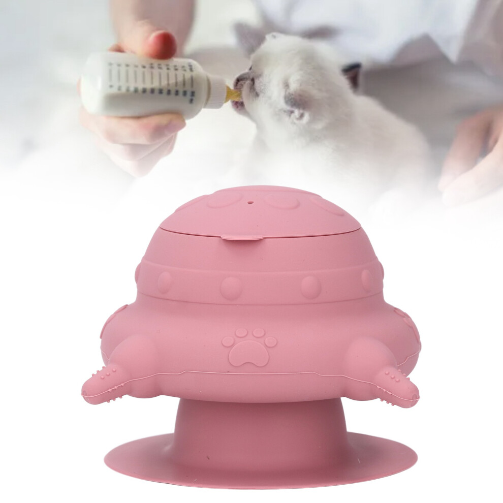 Pink Silicone Puppy Milk Feeder With 4 Nipples, Small Size