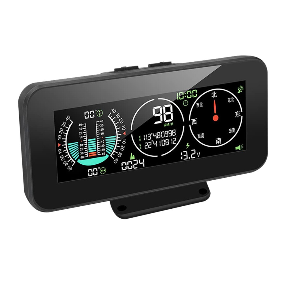 M60 Car Gps Hud Speedometer With Inclinometer Off-Road Speed Display Tilt Pitch Angle Compass For All Vehicles 9084446822397