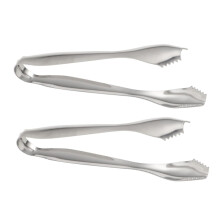 Ice Cube Clip Mini Ice Tongs Stainless Steel Serving Tongs for Party Bar and Cocktails, 6-Inch Length