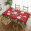 Transform Your Table with 1pc Merry Christmas Polyester Tablecloth 10
