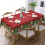 Transform Your Table with 1pc Merry Christmas Polyester Tablecloth 11