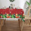 Transform Your Table with 1pc Merry Christmas Polyester Tablecloth 6