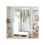 Armoire à chaussures - MUVOE - Moderne - Blanc - H180/B100/T35 cm - Multifonctionnelle 1