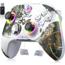 (Wukong) EasySMX X15 Wireless PC Controller with Hall Triggers, Hall Joysticks,No Drift No Deadzone effect,Compatible with Windows PC, Android,Steam and Switch