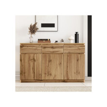 Monitoiminen Buffet, jossa on 3 ovea ja 3 laatikkoa, tilava keittiökaluste, 135*40*81 cm
