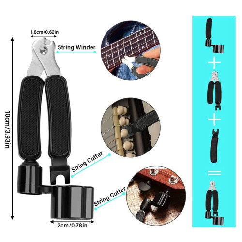 65 PCS Guitar Accessories Kit with Guitar Strings, Tuner, Capo, Picks 1