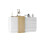 Buffet blanc brillant, meuble de rangement simple et moderne en bois 2