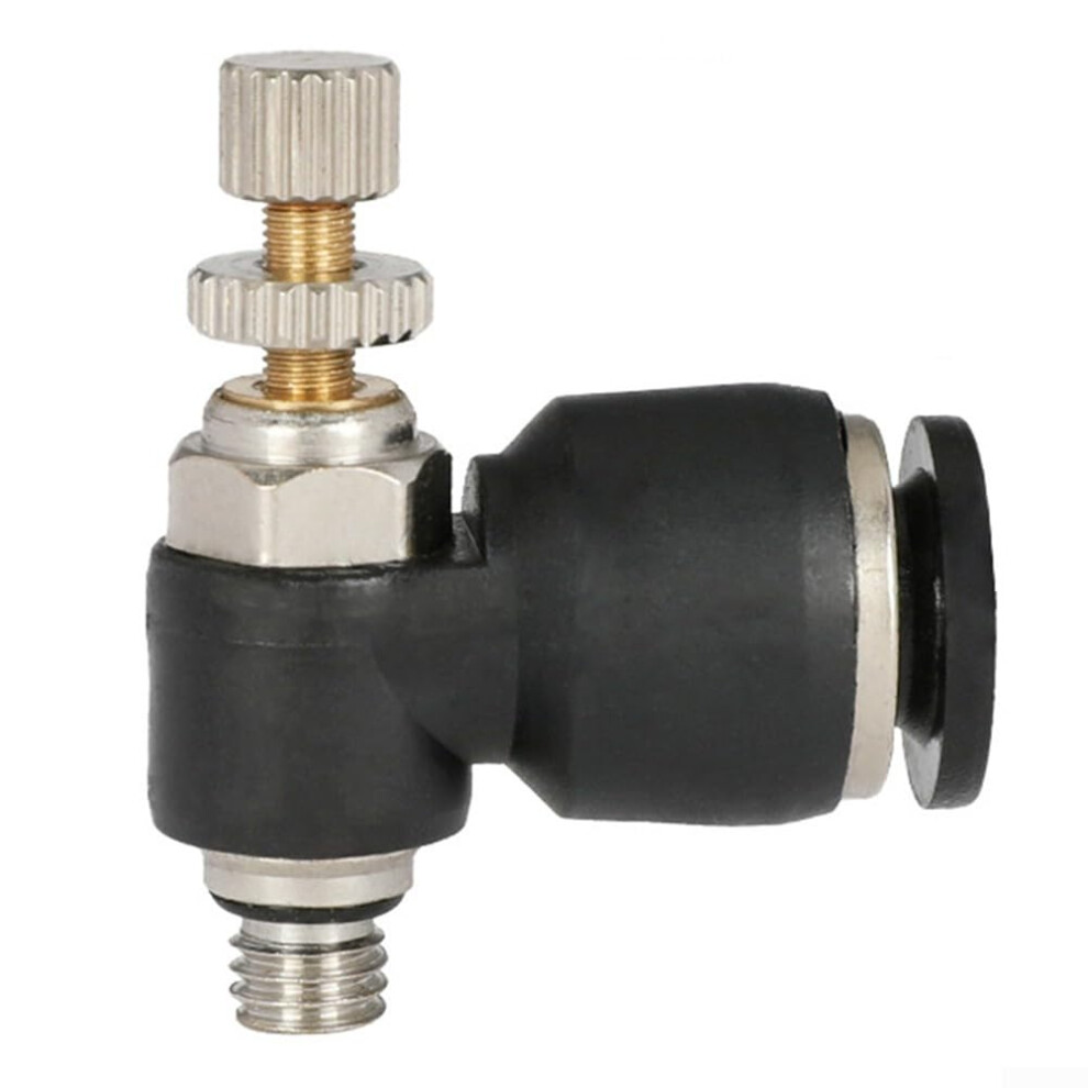 8-Piece Pneumatic Air Flow Control Connectors Set, 6Mm And 5Mm Caliber Interface, Durable Plastic Construction 6447073560354