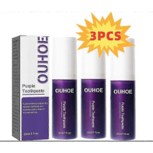 Ouhoe Purple Whitening Toothpaste Cleans Teeth Stains, Cares for Gums, Whitens Oral Breath, Freshness And Whitening Toothpaste |  | 3PCS