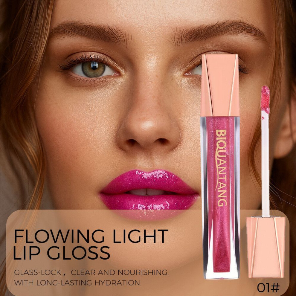 (Type#1) Biquantang Bright And Shining Pearlescent Lip Glaze With Silky Texture, Mirror-image-OPC-PKDRXM8-NEW