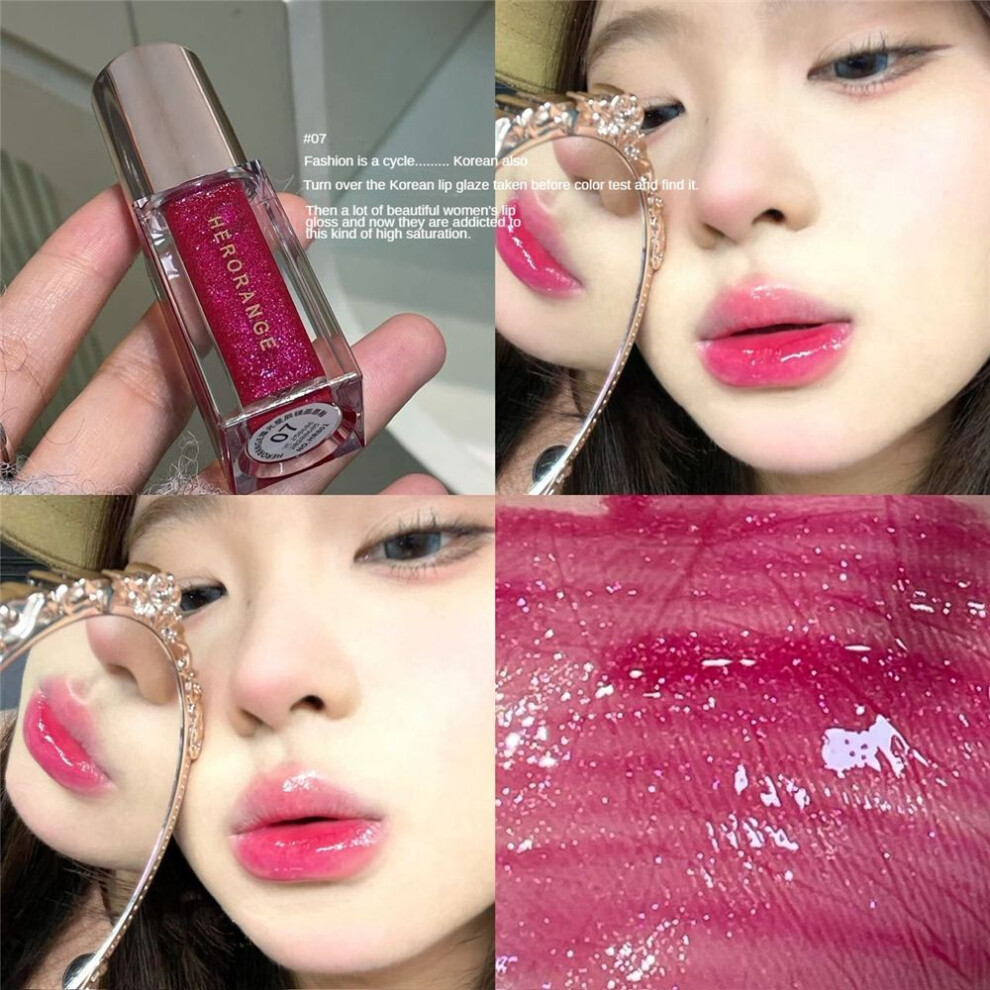 (Type#7) Herorange Ladies Star Non-stick Cup Lasting Non-fading Mirror Lip Glaze-image-OPC-PKDRYNS-NEW