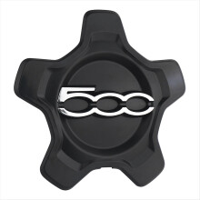 Coprimozzo coprimozzo per auto per 500X 2016-2022 6AN68LXHAA, nero