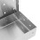 Caja ahumadora rectangular profesional de acero cepillado 12