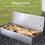 Caja ahumadora rectangular profesional de acero cepillado 7