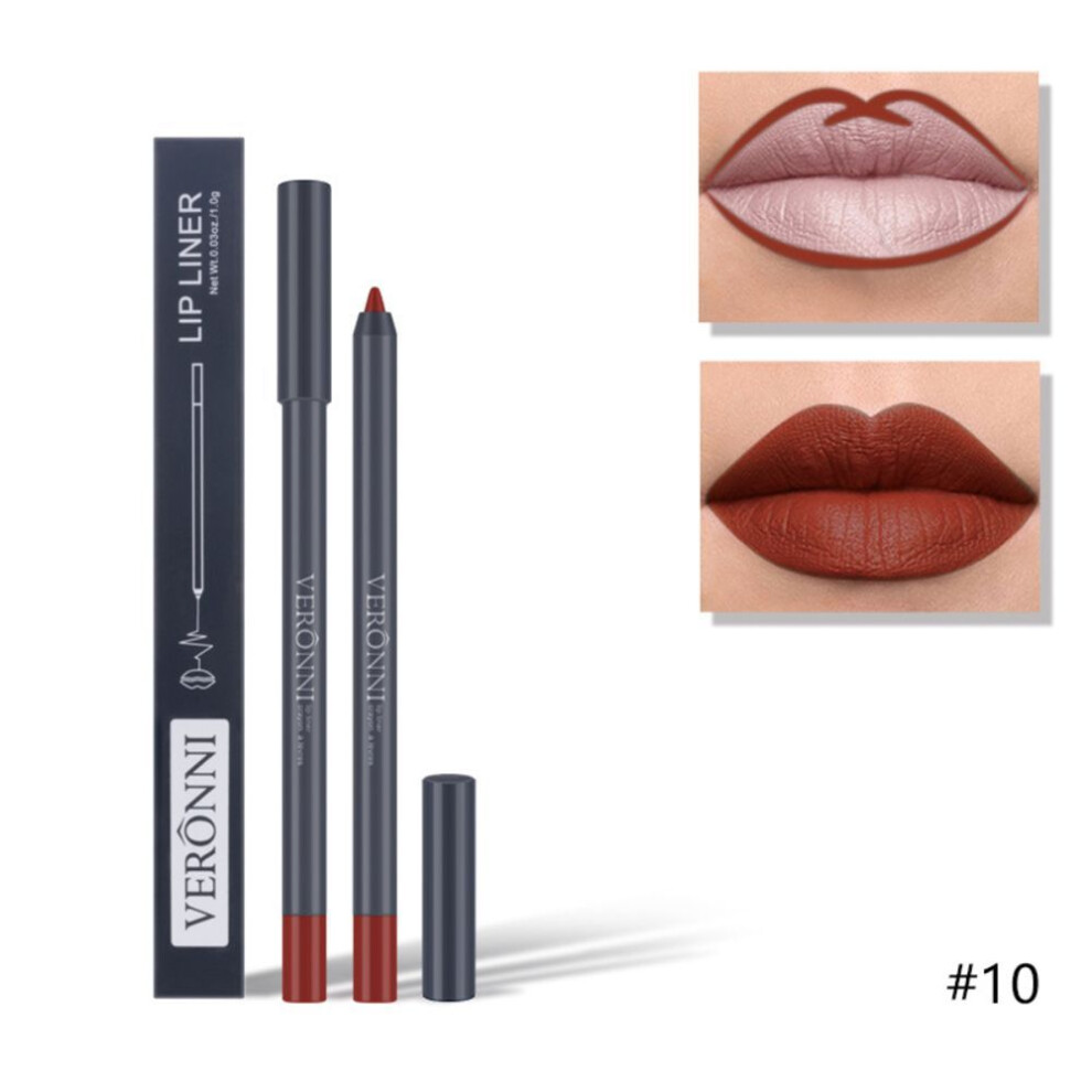 (Type#10) Veronni Bellini Waterproof 13 Color Lip Pen Matte Lip Gloss Lip Lineup Eyeliner-image-OPC-PKDS59C-NEW