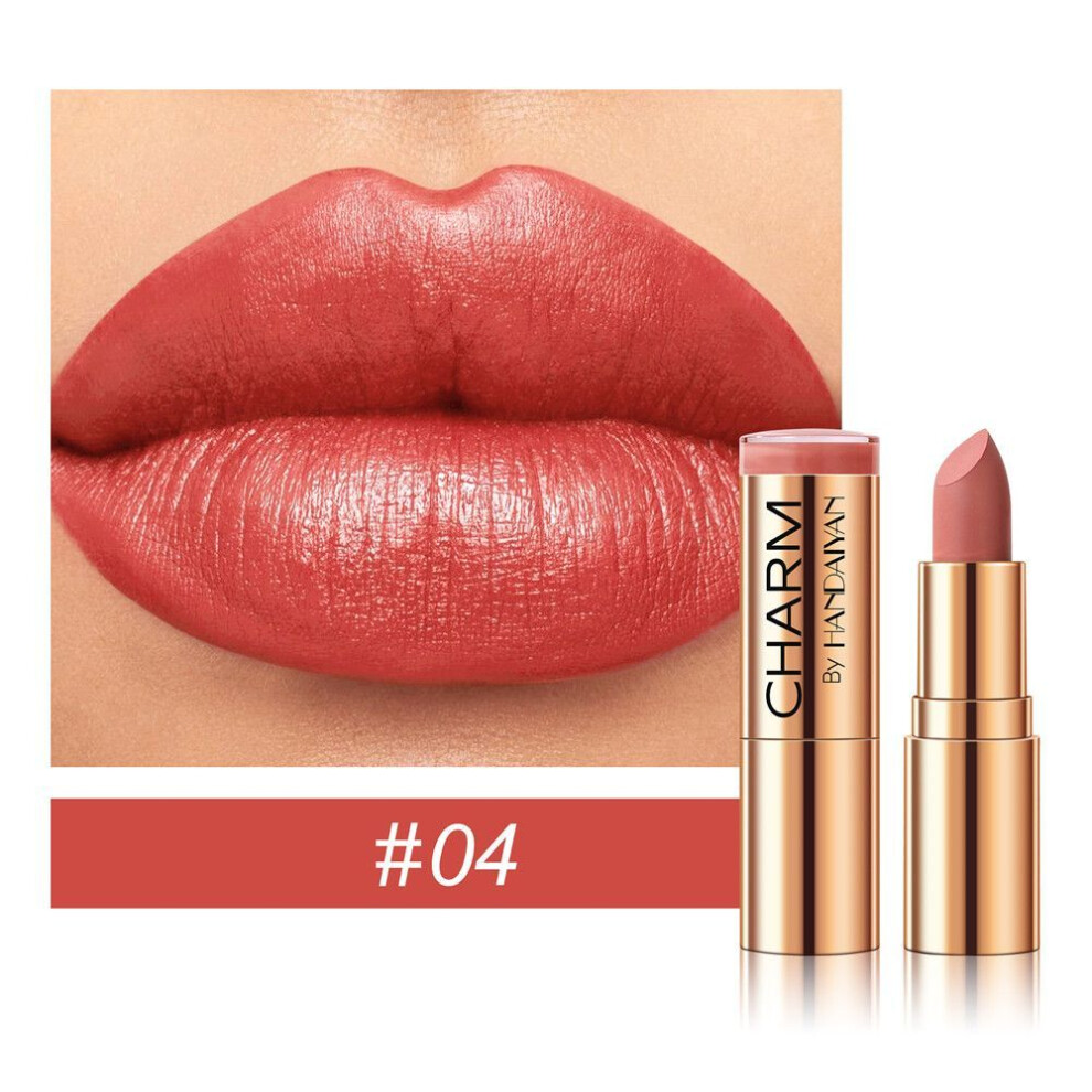 (Type#4) Moisturizing Lipstick Gold Round Tube Handaiyan Lipstick Waterproof Easy To-image-OPC-PKDS5R9-NEW