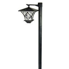 Poste de luz de jardim tradicional movido a energia solar LED