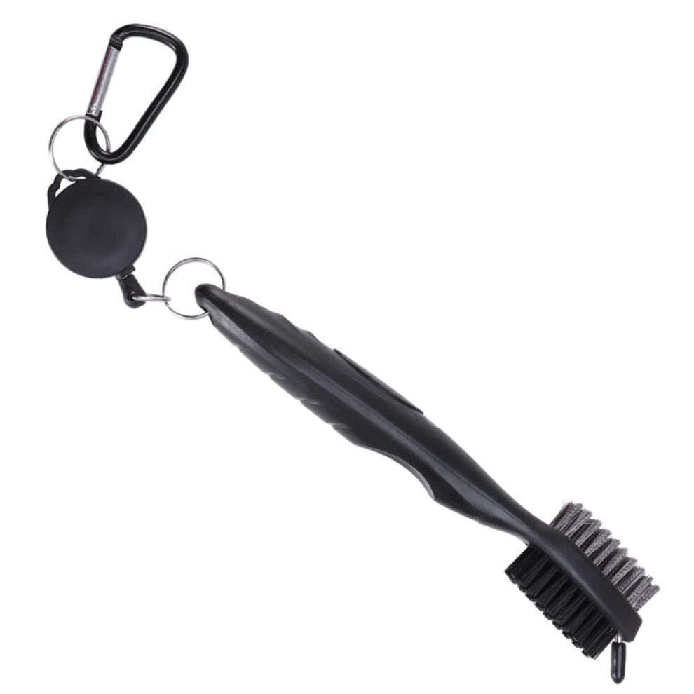Golf Club Groove Cleaner Brush with Stainless Steel Bristles and Carabiner, Ergonomic Design for Easy Cleaning-image-OPC-PKDS7YN-NEW
