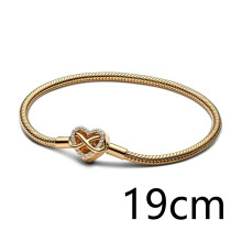 (03) 2025 New Rose Gold Plated Heart Diamond Snake Bone Chain Senior Texture Ladies High Quality Newest Bracelet Gift