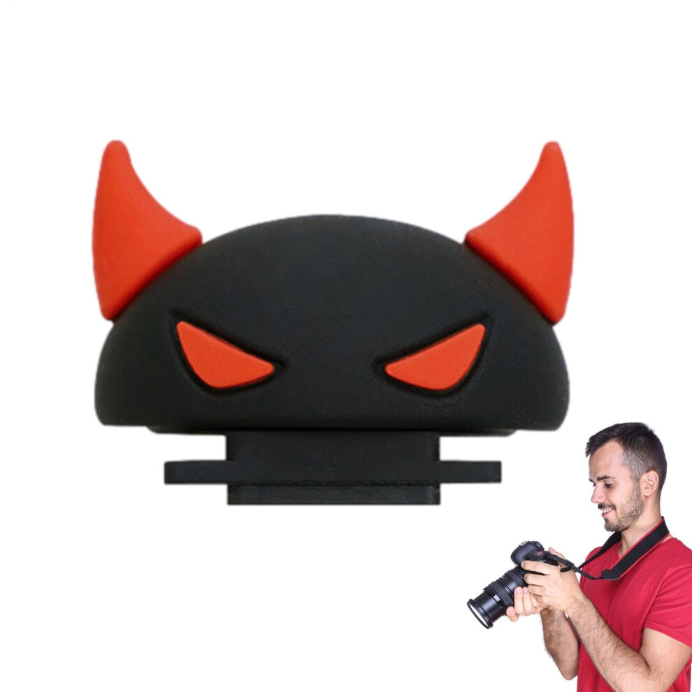 Camera Hot Shoe Cover - Silicone Protector Caps For Flash Cartoon Style Little Devil, Compatible With Dslr And Mirrorless Cameras Light 6447073561214