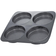 Hamburger Bun Pan, 5 Inch Non-Stick Carbon Steel Hamburger Mold