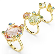 (Size 8 57MM) Original Colored Candy Crystal High Quality Jewelry Sets Adjustable Irregular Ring Drawstring Swar Necklace Exquisite Gift For Women