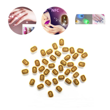 5 ks NFC Flash nálepka na nechty LED svietiaca lampa na holý čip, biele svetlo