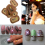 5 τεμάχια αυτοκόλλητο νυχιών NFC Flash LED Bare Chip Luminous Lamp, λευκό φως 6
