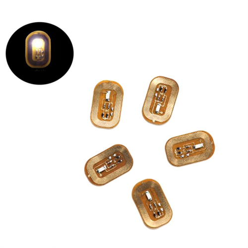 5 τεμάχια αυτοκόλλητο νυχιών NFC Flash LED Bare Chip Luminous Lamp, λευκό φως 1