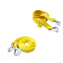 4M Heavy Duty Nylon Car Trailer Tow Rope 5 Ton Capacity with Hooks for Emergency Road Use Sturdy Double-Thick Towing Strap
