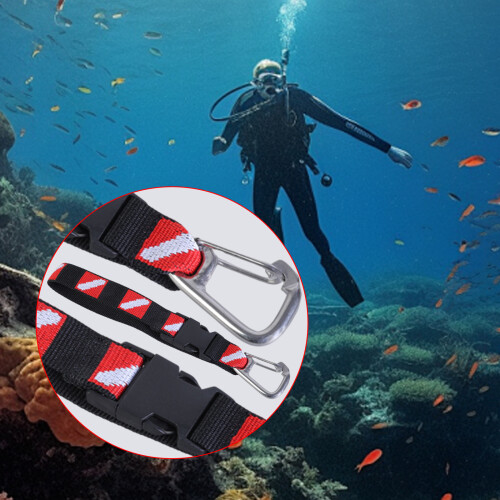 Nylon Scubas Diving Lanyard Strap with Webbings Strap & Quickly 1