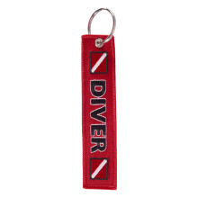 Stylish Polyester Diving Sign Keychain Waterproof Embroidered