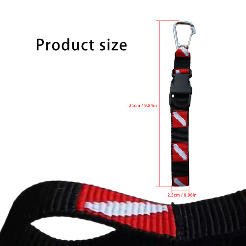 Nylon Scubas Diving Lanyard Strap with Webbings Strap & Quickly 2