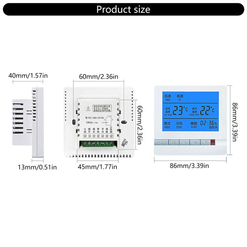 Digital Thermostat LCD Display Underfloor Heating Temperature 2