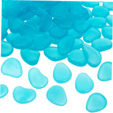 100Pcs Glowing Pebbles for Fish Tank Decor Outdoor Garden Ornaments Safe Luminous Rocks for Aquariums Pathway Use
