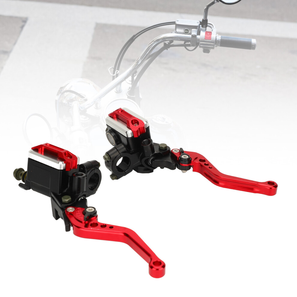 Motorcycle Hydraulic Brake Clutch Levers Kit Aluminum Alloy 22mm Red